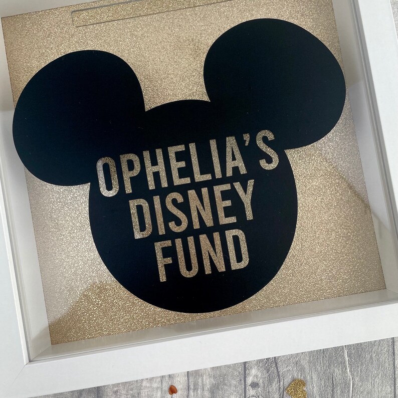 Personalised Mickey Mouse Disney Fund Money Box Frame Disney Etsy