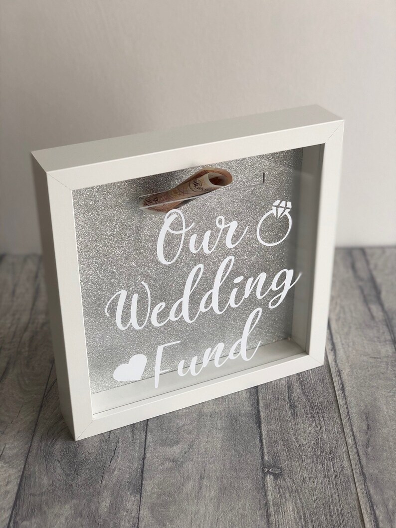 Our Wedding Fund Money Box Frame Engagement Gift Saving Fund Etsy