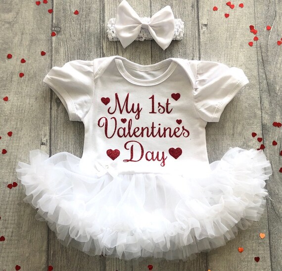 my first valentine's day outfit baby girl