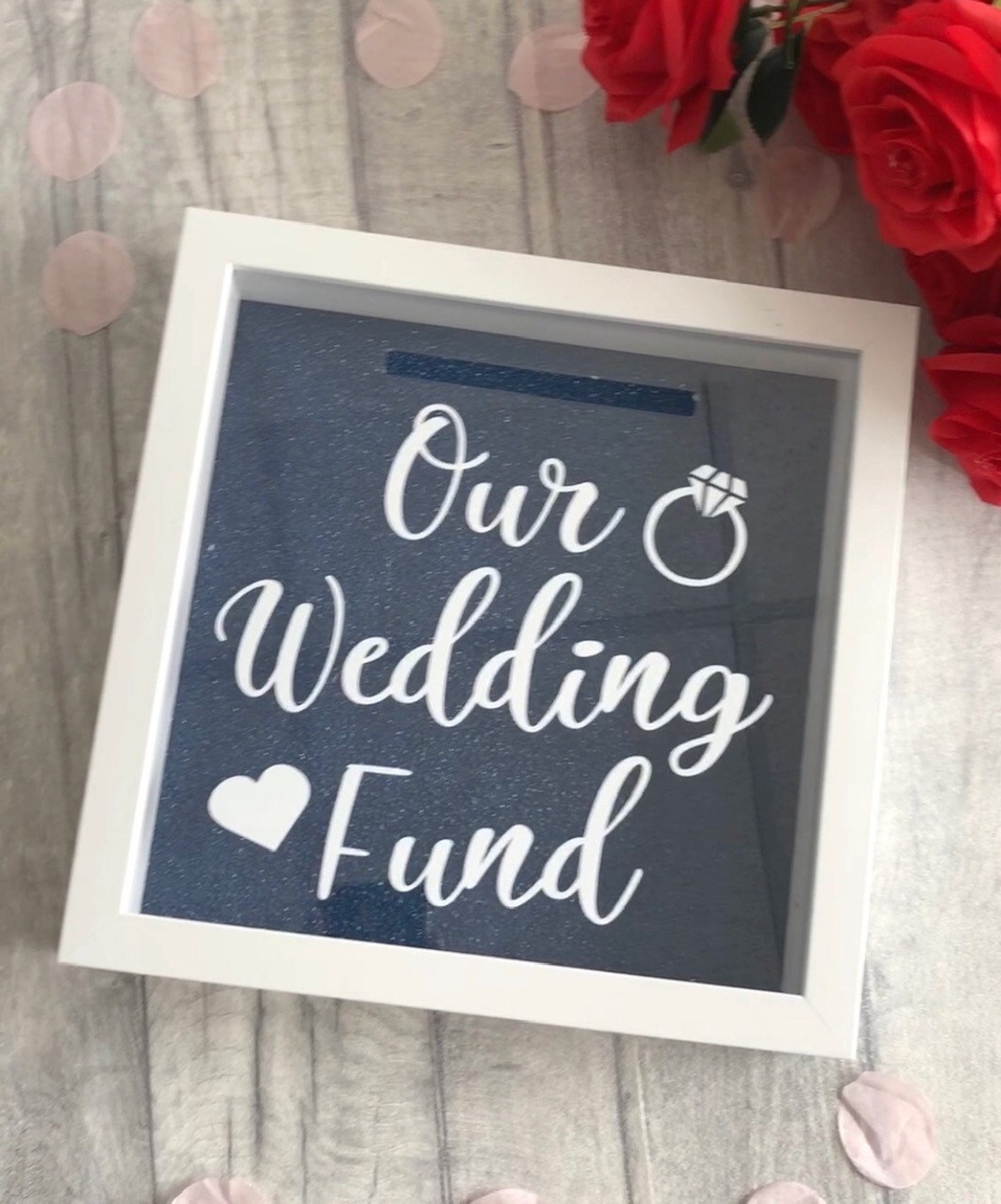 Our Wedding Fund Money Box Frame Engagement Gift Saving Fund Etsy