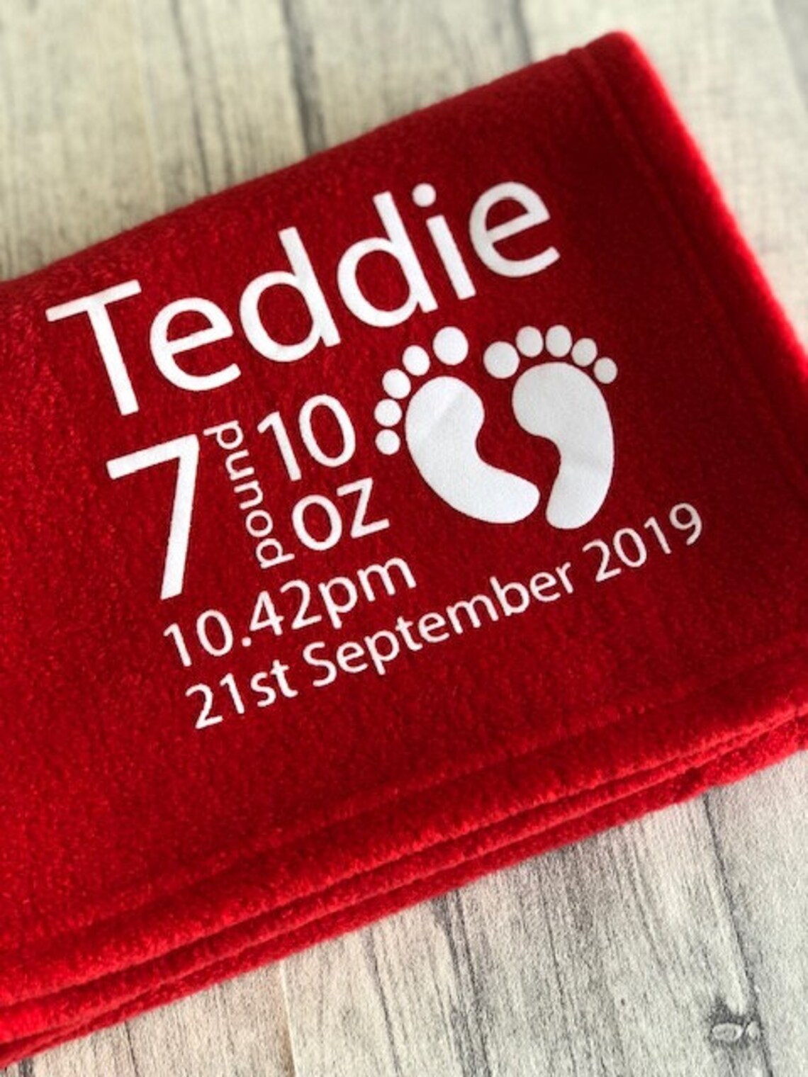 Personalised Handmade Blanket Baby Gift Name Dob Time & Etsy UK