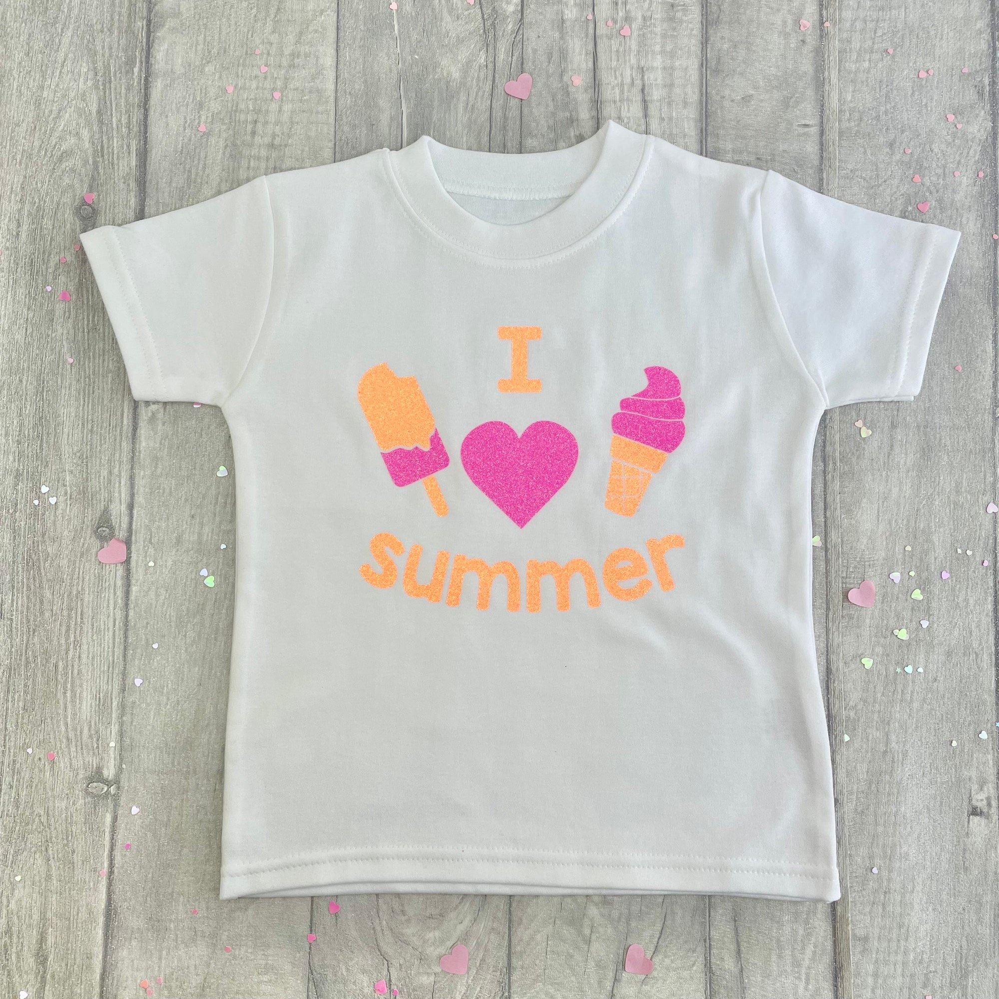 I Love Heart Ice Cream Kids T-Shirt 