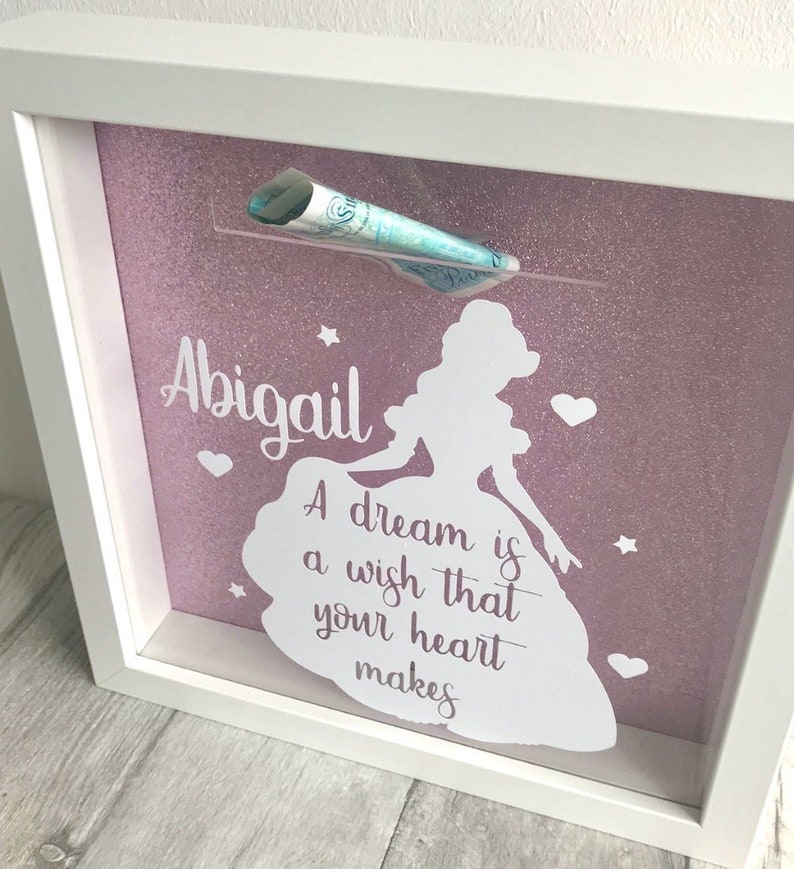 Personalised Disney Princess Money Box Girl's Princess Etsy