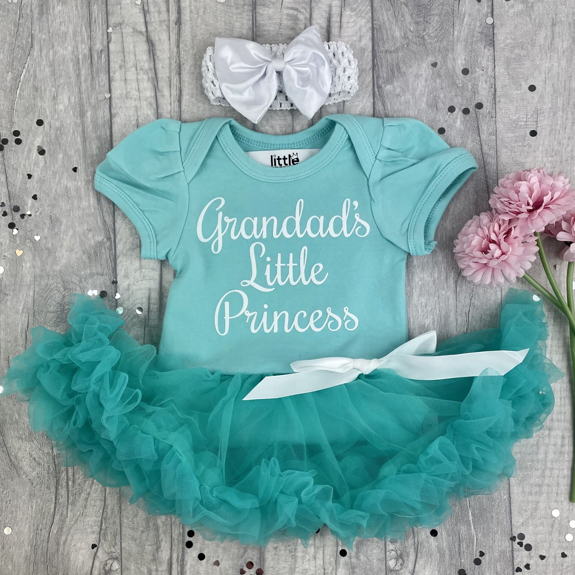 BABY GIRL Maybe Small GRANDAD PINK tuturomper dress Newborn Princess Love Gift 