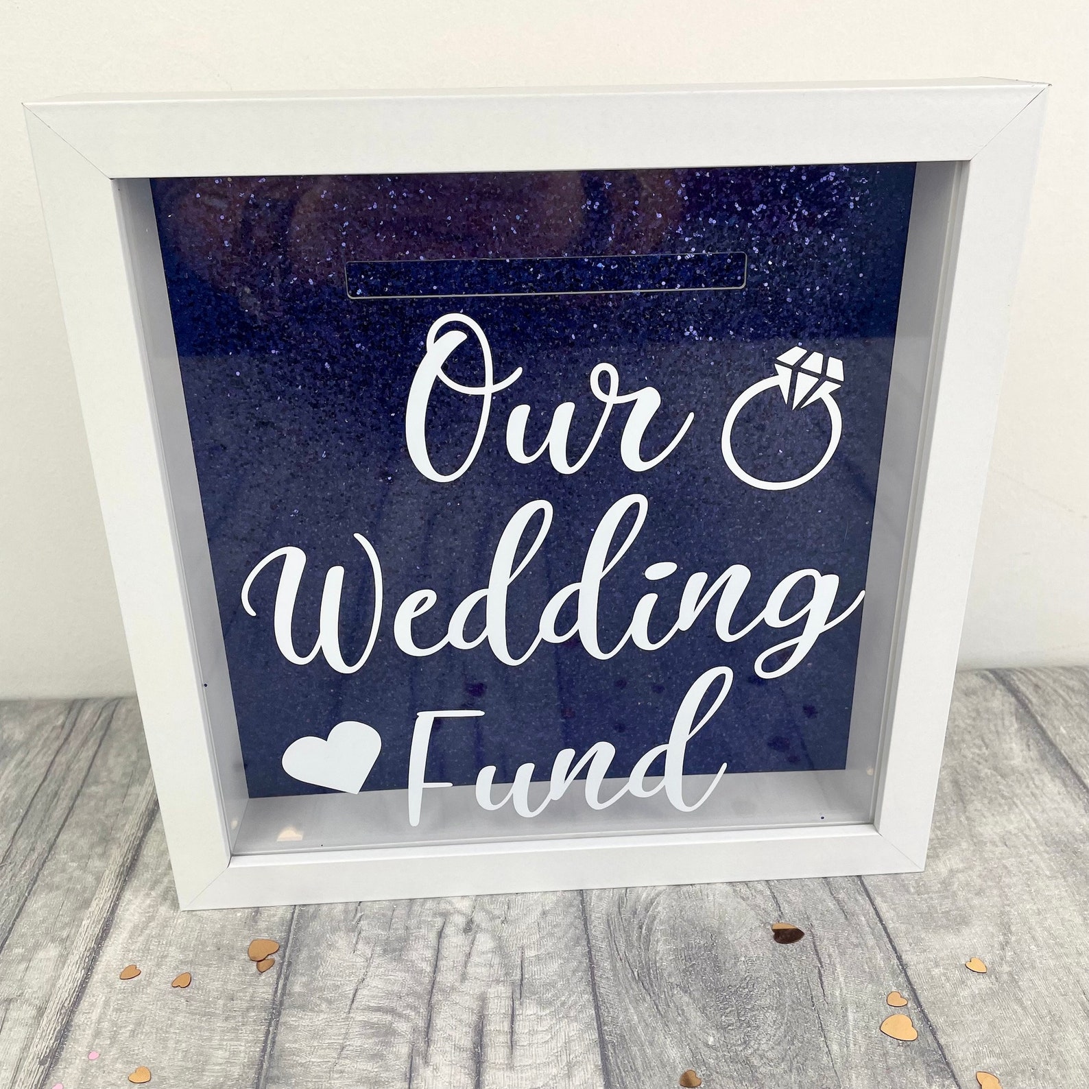 Our Wedding Fund Money Box Frame Engagement Gift Saving Fund Etsy