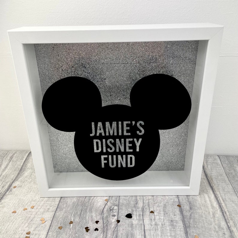 Personalised Mickey Mouse Disney Fund Money Box Frame Disney Etsy