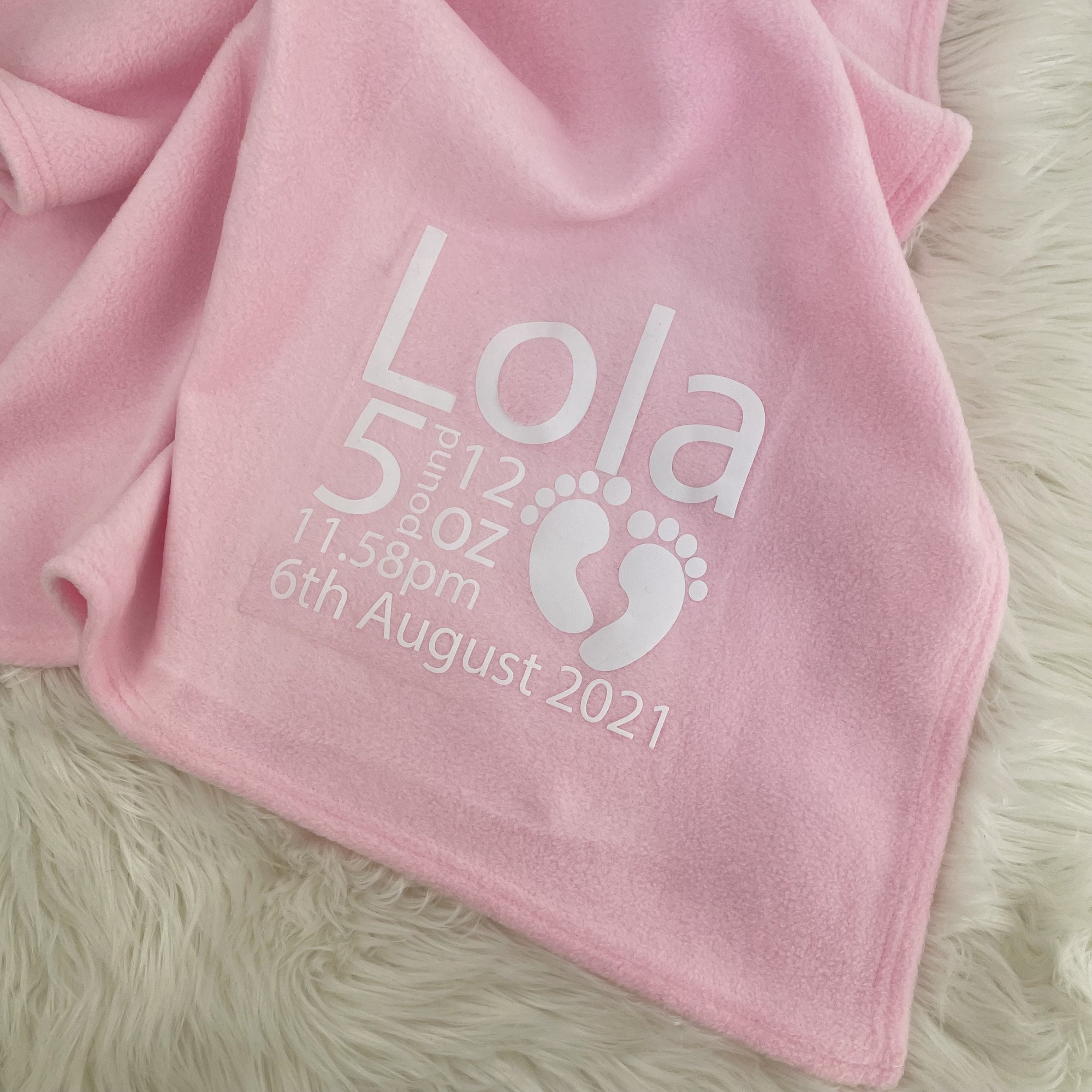 Personalised Handmade Blanket Baby Gift Name Dob Time & Etsy UK