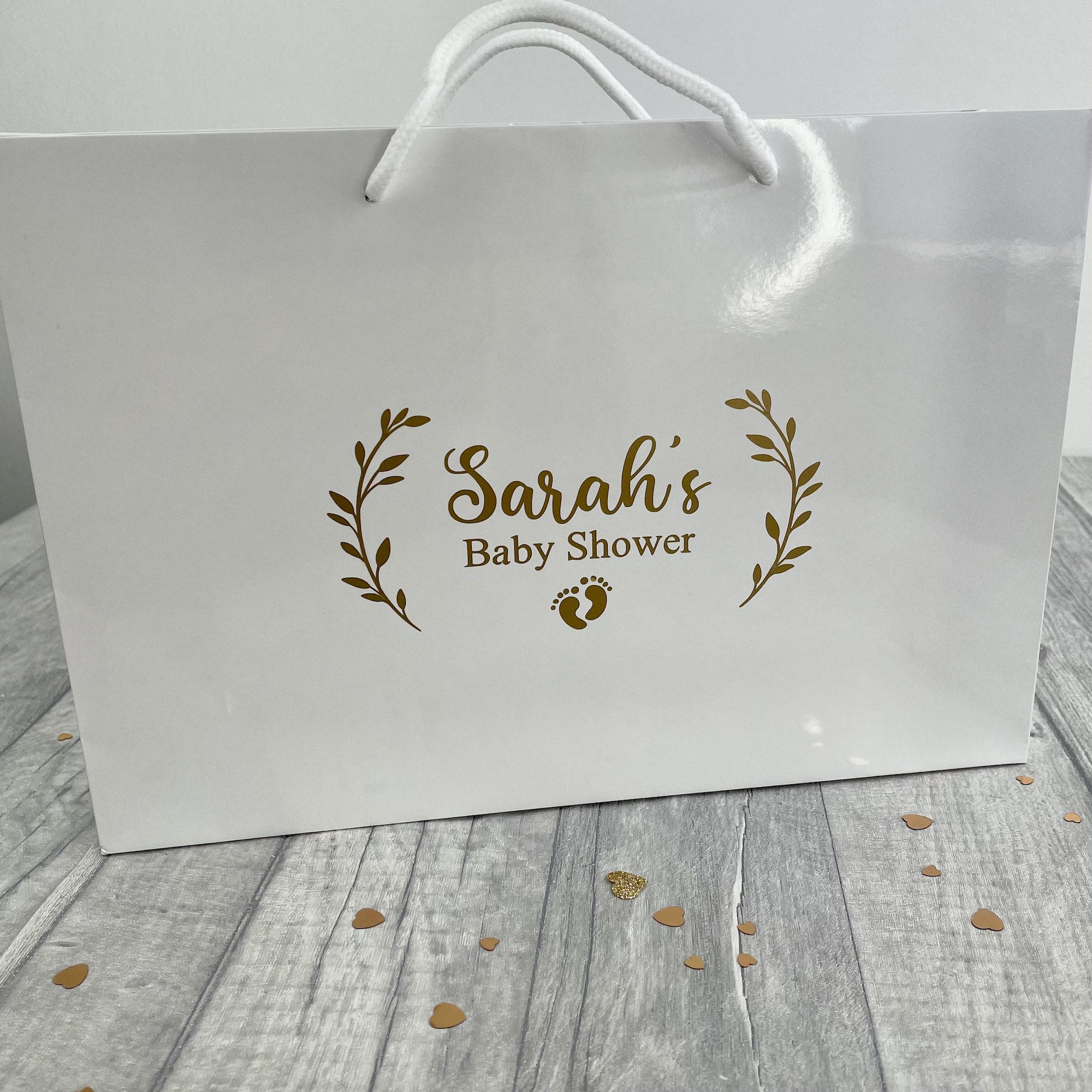 Personalised Baby Shower Gift Bag Luxury White Gift Bag Mum Etsy UK