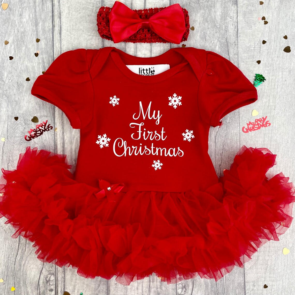 Babies My First Christmas Outfit Baby Girl s Tutu Romper Etsy Babies my first christmas outfit baby girl s tutu romper etsy