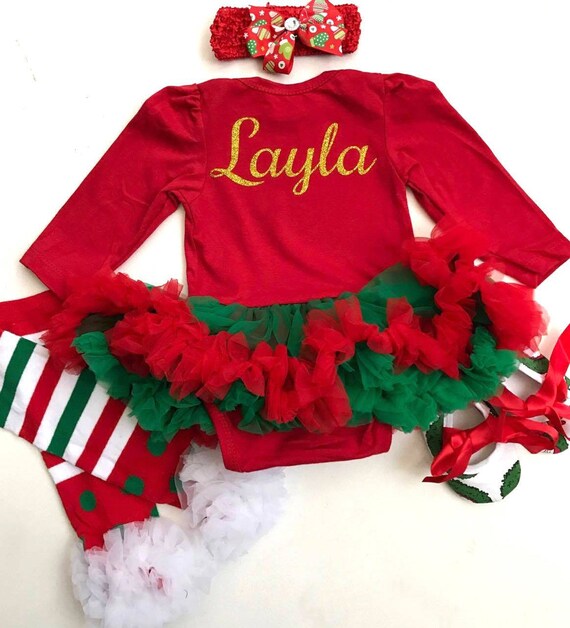 red and green christmas outfit