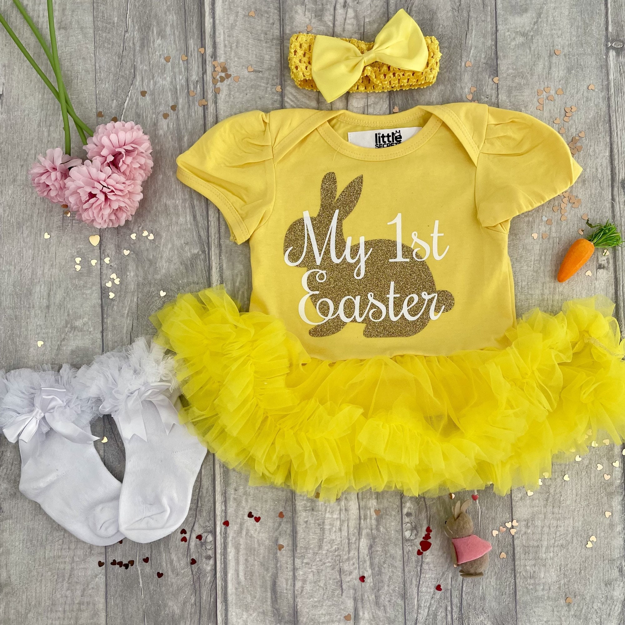 Baby girl top mustard tights