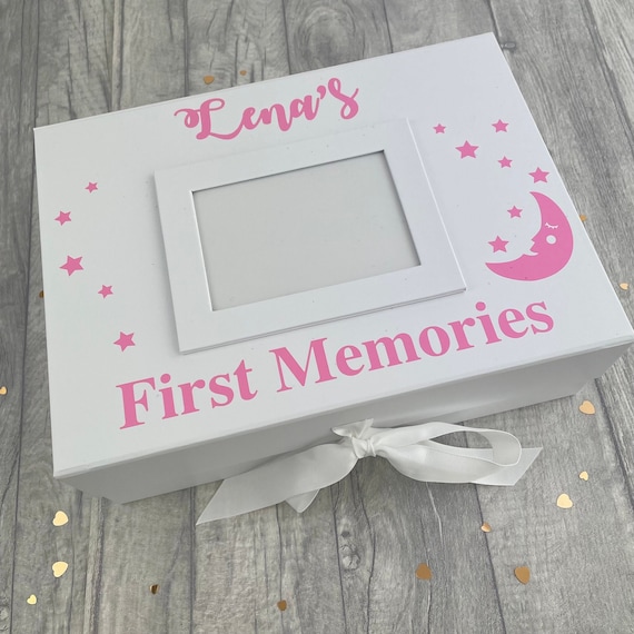 Babies First Year Memories Personalised Photo Gift Box, 1st Memory