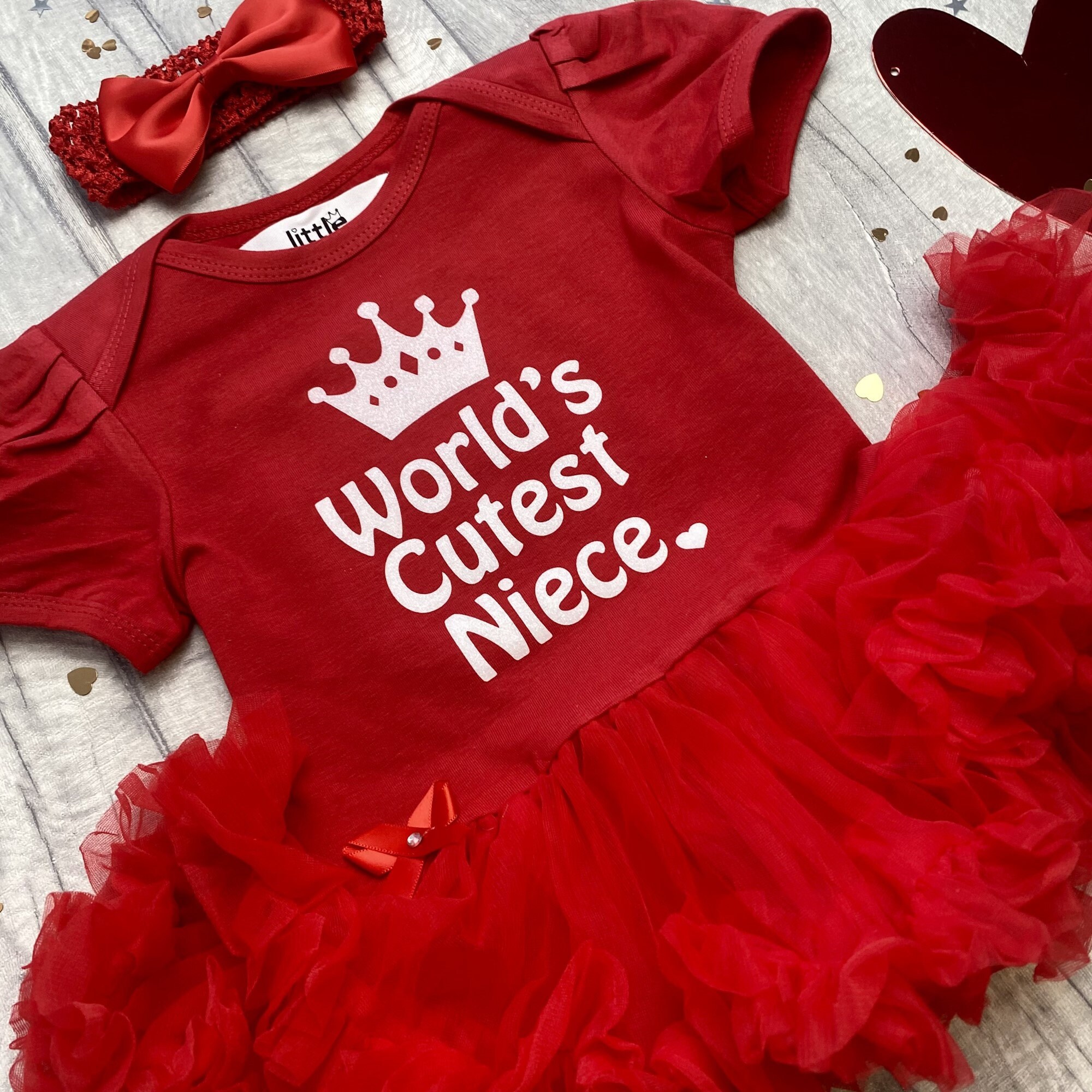 BABY GIRL'S AUNT BFF tutu romper dress PRINCESS Cute Present NIECE Newborn Gift 