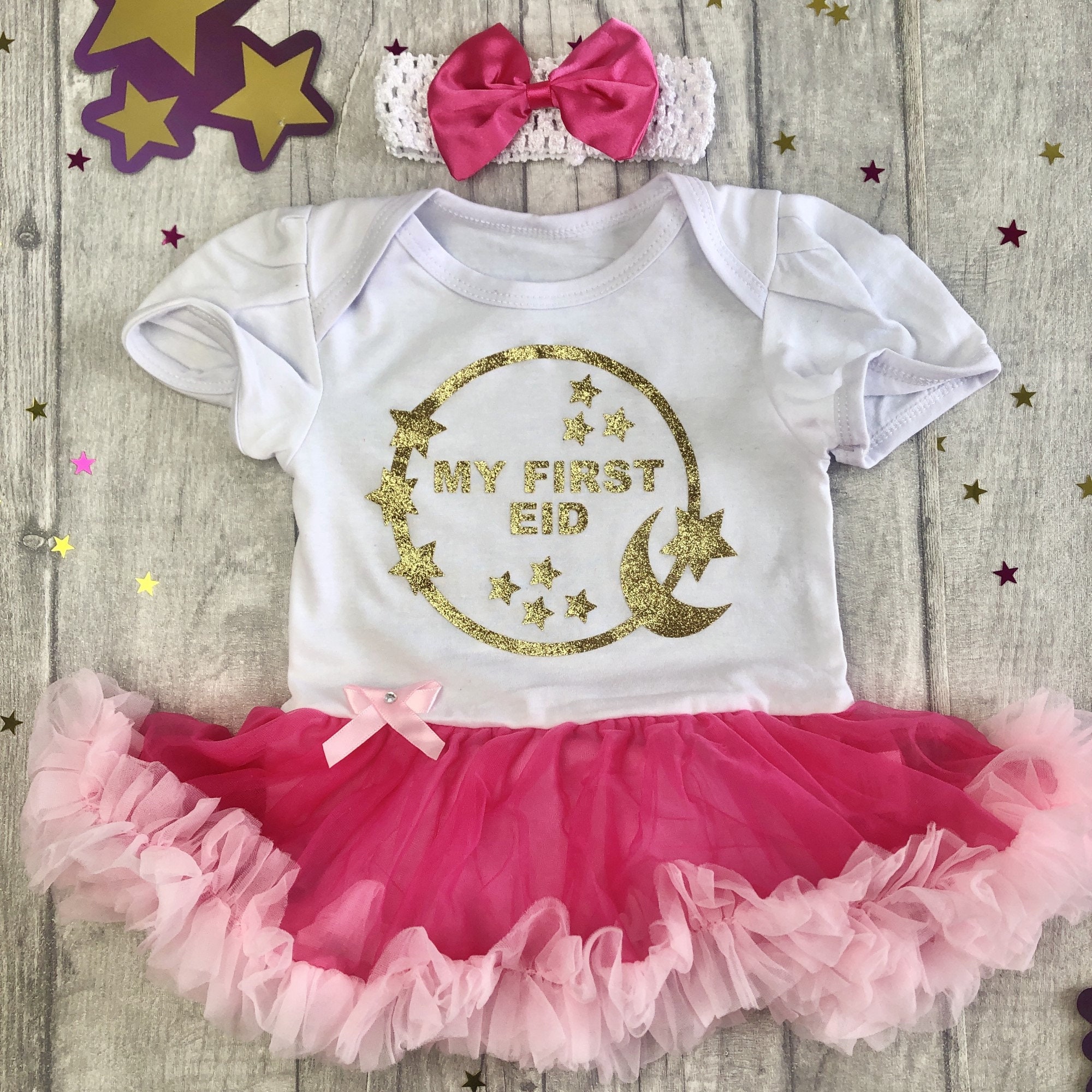 My First Eid Baby Girl's Outfit Newborn Princess Tutu Etsy Polska