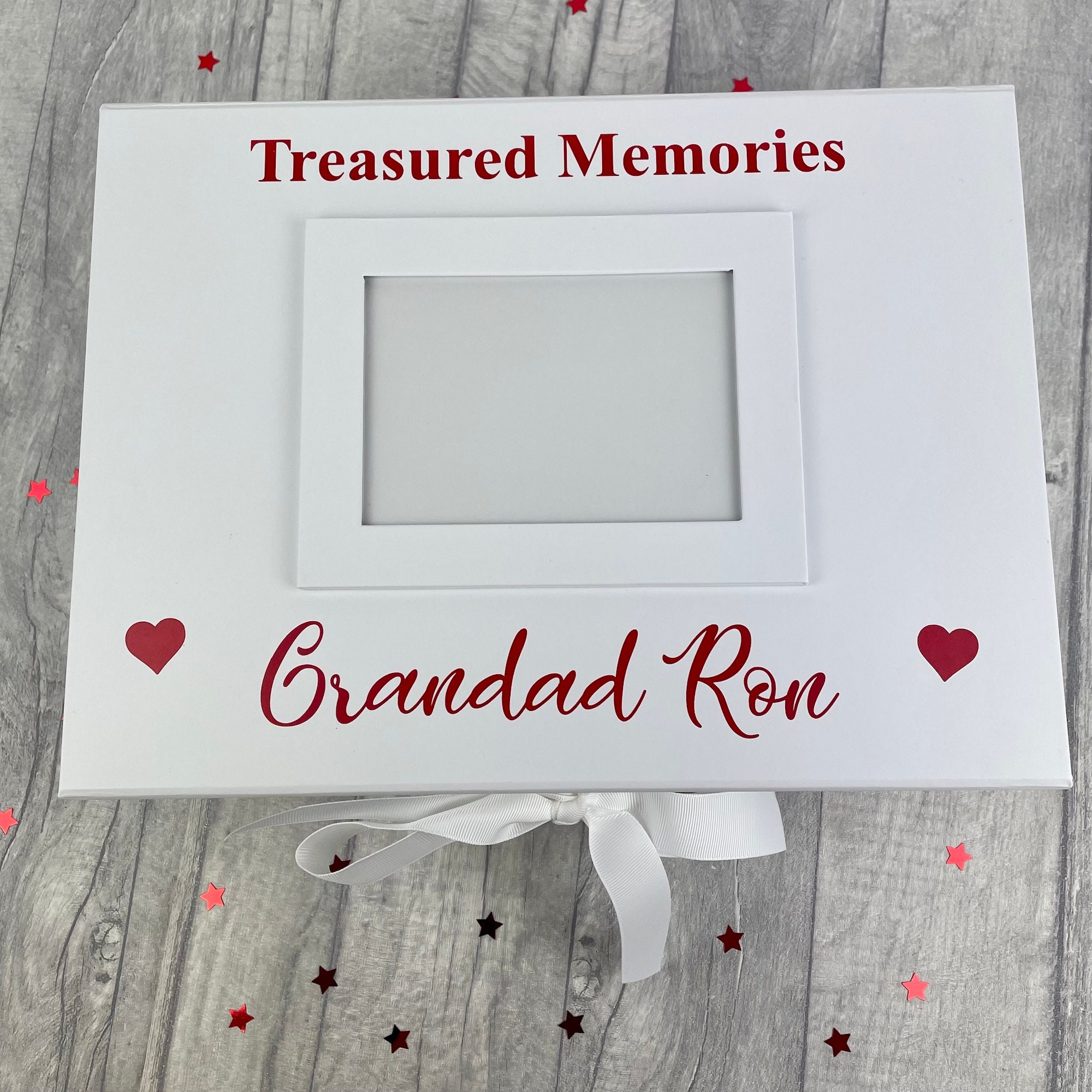 Personalised Treasured Memories Photo Gift Box, Remembrance Gift