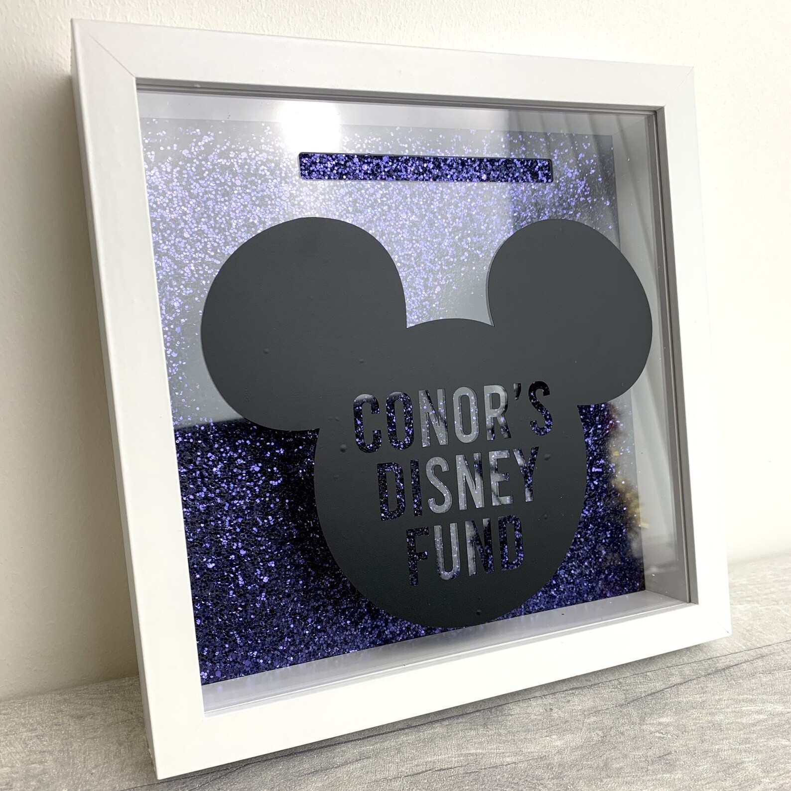 Personalised Mickey Mouse Disney Fund Money Box Frame Disney Etsy