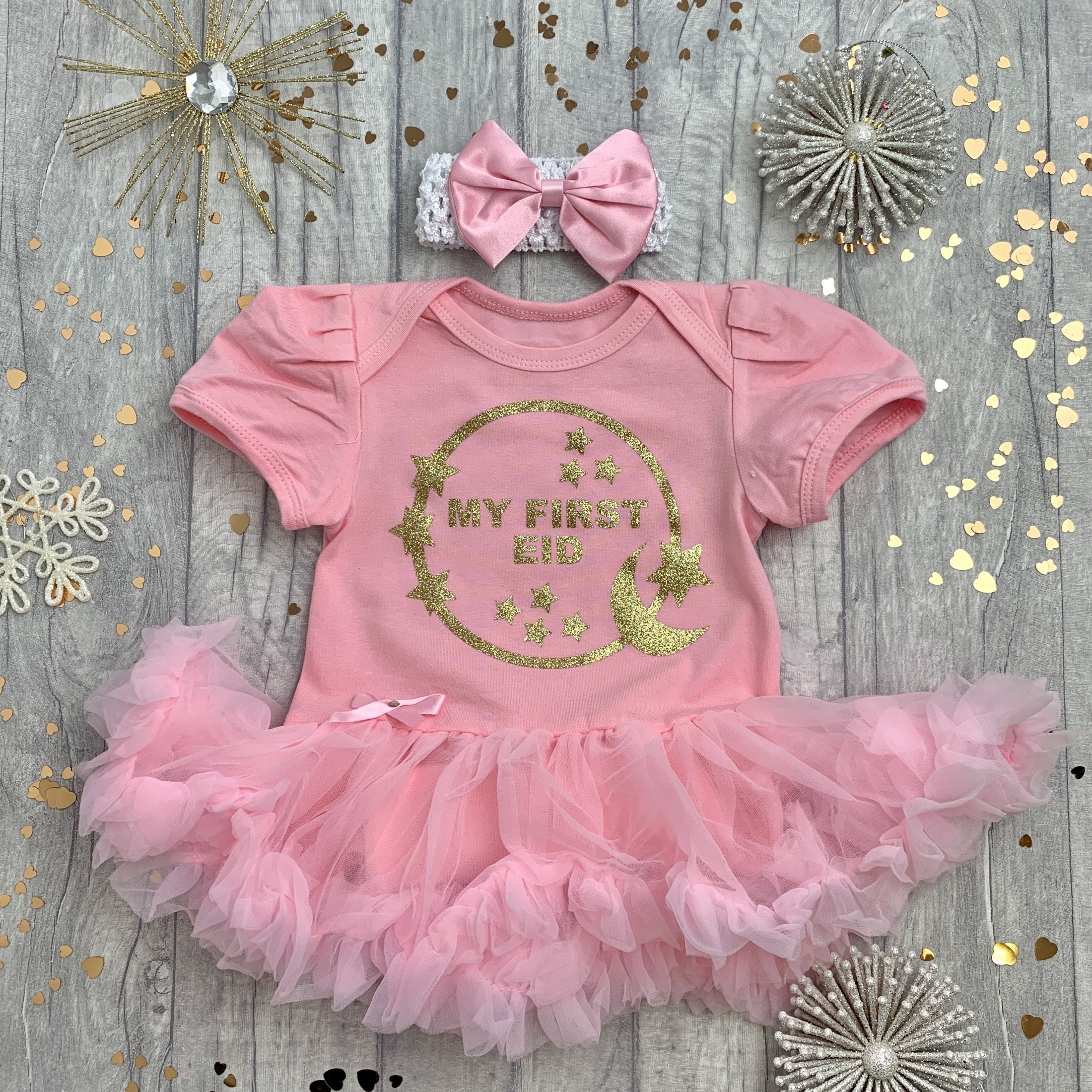 My First Eid Baby Girl's Outfit Newborn Tutu Romper With Etsy UK My First Eid Baby Girl's Outfit Newborn Tutu Romper With Etsy UK