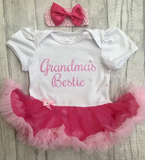 Newborn Gift White Glitter Thats it Going Grandmas GRANDMA GIFT TUTU ROMPER