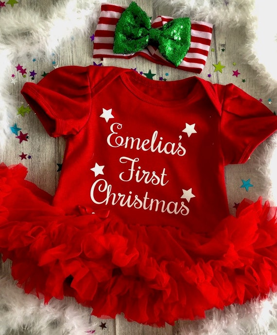 personalised baby christmas outfits