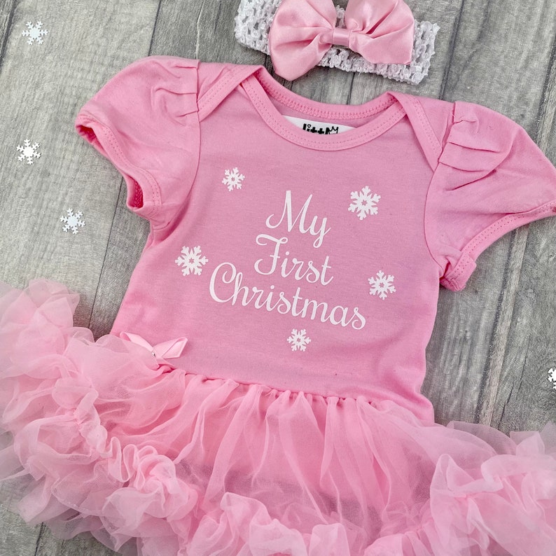 Babies My First Christmas Outfit Baby Girl's Tutu Romper Etsy