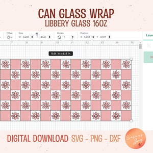 Beer Can Glass Svg Checkered Daisy Svg Files for Cricut Checkered ...