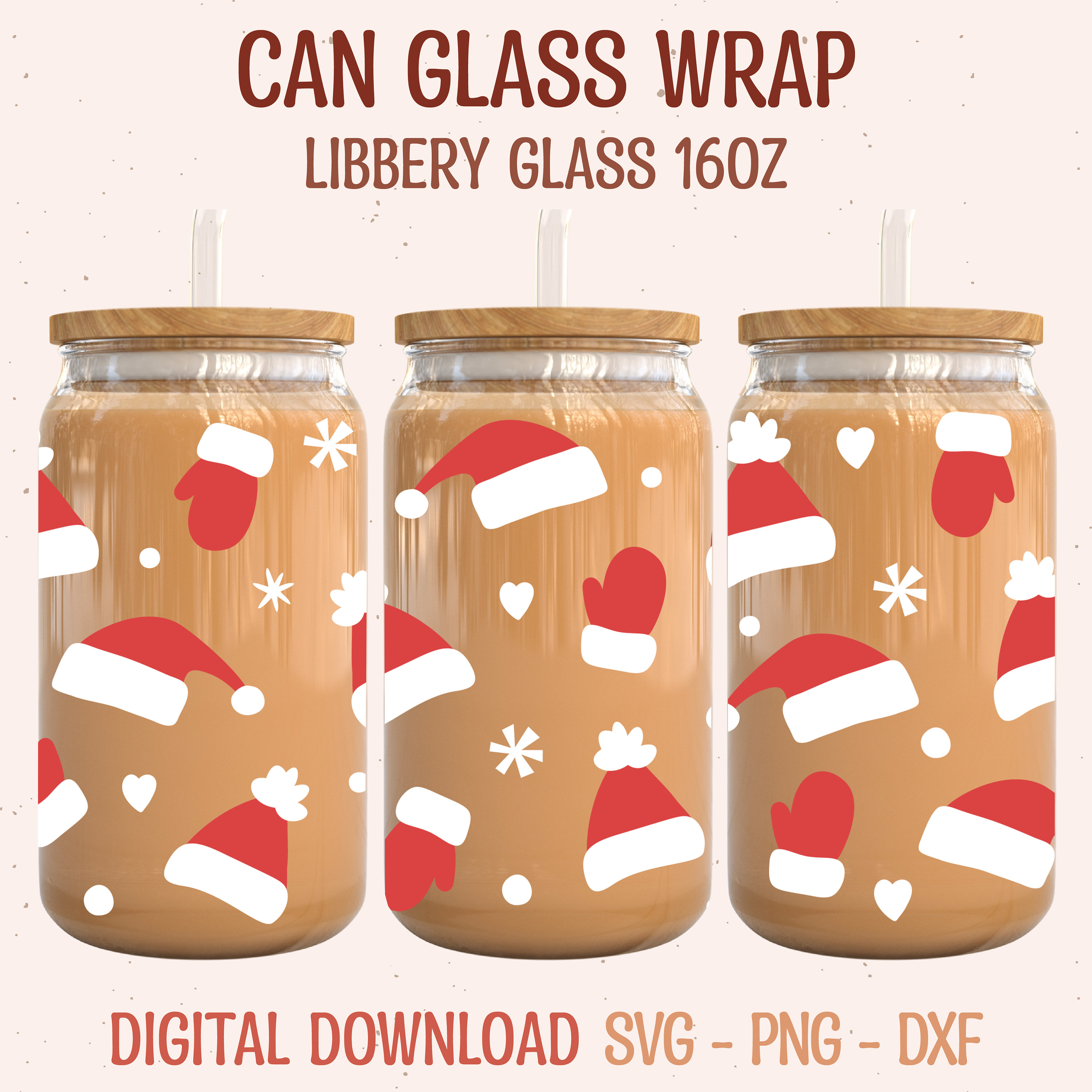 Winter Libbey Glass Svg Christmas Beer Can Glass Svg Mitten 16oz Libbey ...