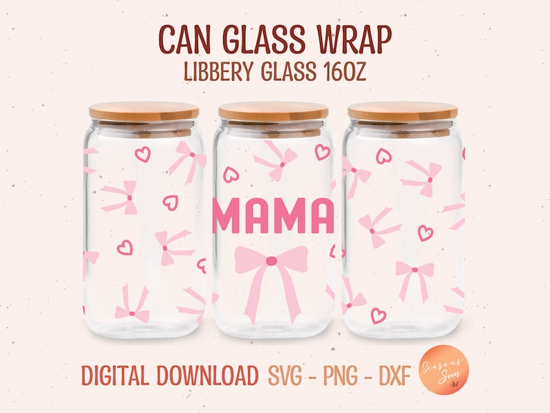 Mama Coquette Libbey Glass Svg Mama Beer Can Glass Svg Mom 16oz Libbey ...
