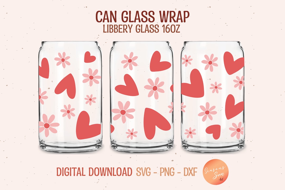 Beer Can Glass Svg Valentines Svg File for Cricut Valentines Libbey ...