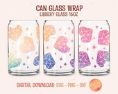 Hearts Diamond Libbey Glass SVG, Valentines Beer Glass Can SVG, full wrap for 16oz Libbey glass, dxf, png, svg file for Circut, digital file