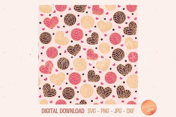 Cafecito Y Chisme Pattern: Concha Pan Dulce Seamless Design (Digital File)