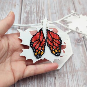 Monarch Wings Statement Earrings, Artistic Butterfly Jewelry, Unique Nature-Inspired