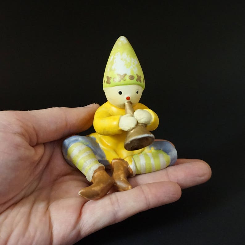 Gnome figurine Vintage ceramic figurine Dwarf figurine Etsy