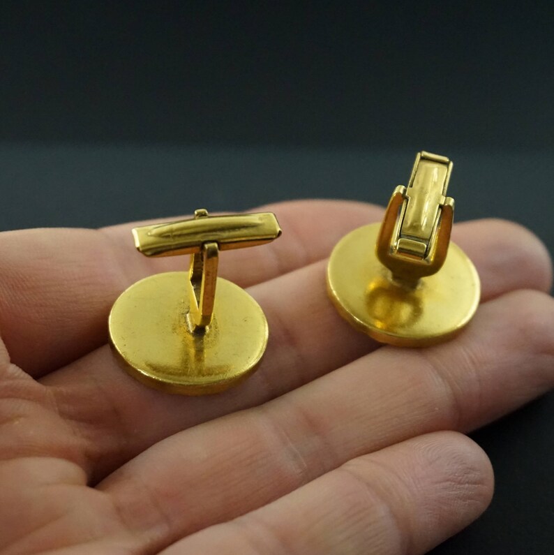 Vintage cufflinks Mens cuff links Round cuff links Mens gift for dad Vintage groom cuff links Fathers day gift wedding cuff links for men