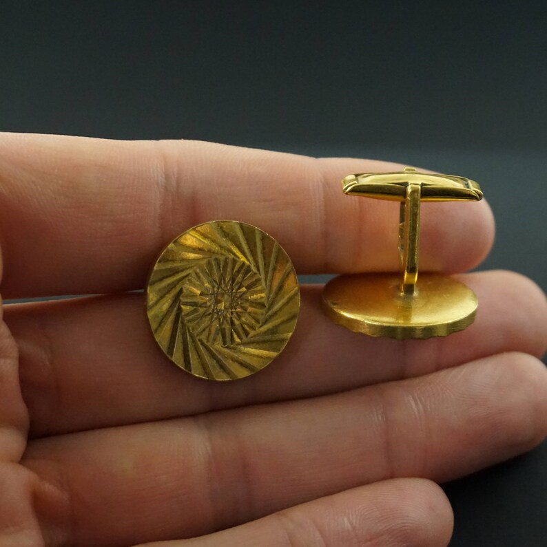 Vintage cufflinks Mens cuff links Round cuff links Mens gift for dad Vintage groom cuff links Fathers day gift wedding cuff links for men