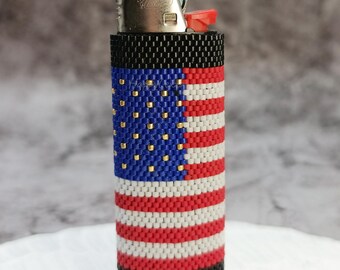 Housse pour briquet Drapeau américain USA Patriotic Housse pour briquet Stars and Stripes
