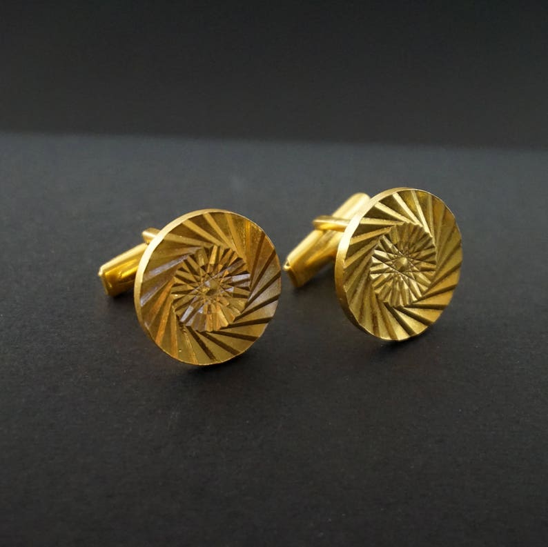 Vintage cufflinks Mens cuff links Round cuff links Mens gift for dad Vintage groom cuff links Fathers day gift wedding cuff links for men