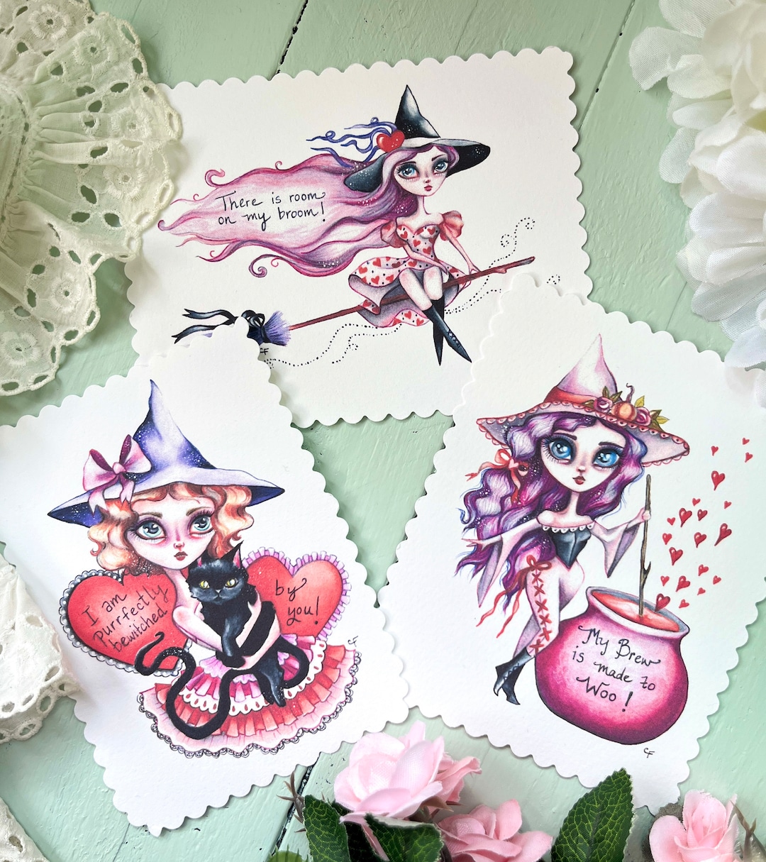 Witchy Valentines - Pack of 3 - Etsy