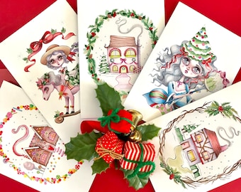 Assorted Christmas cards - 5 pack