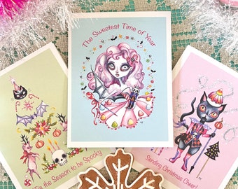 Spooky Nutcracker Christmas Cards - Pack of 3