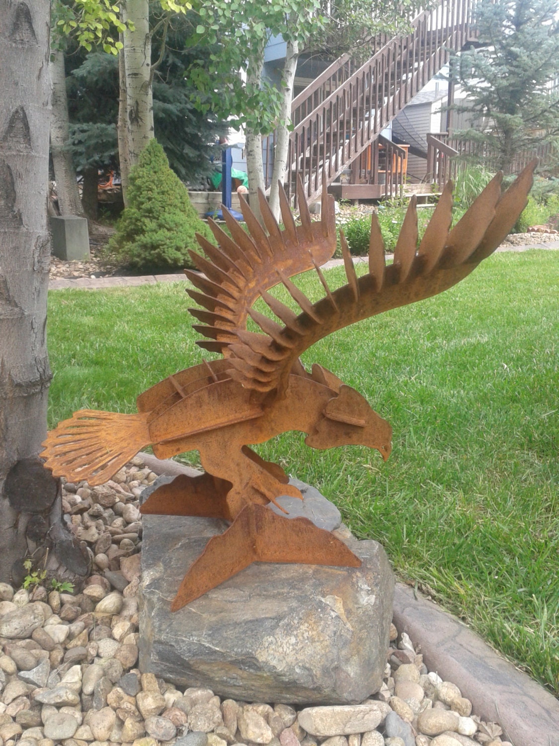 Eagle 3D metal art / Garden Decor / Garden Art / Metal Art
