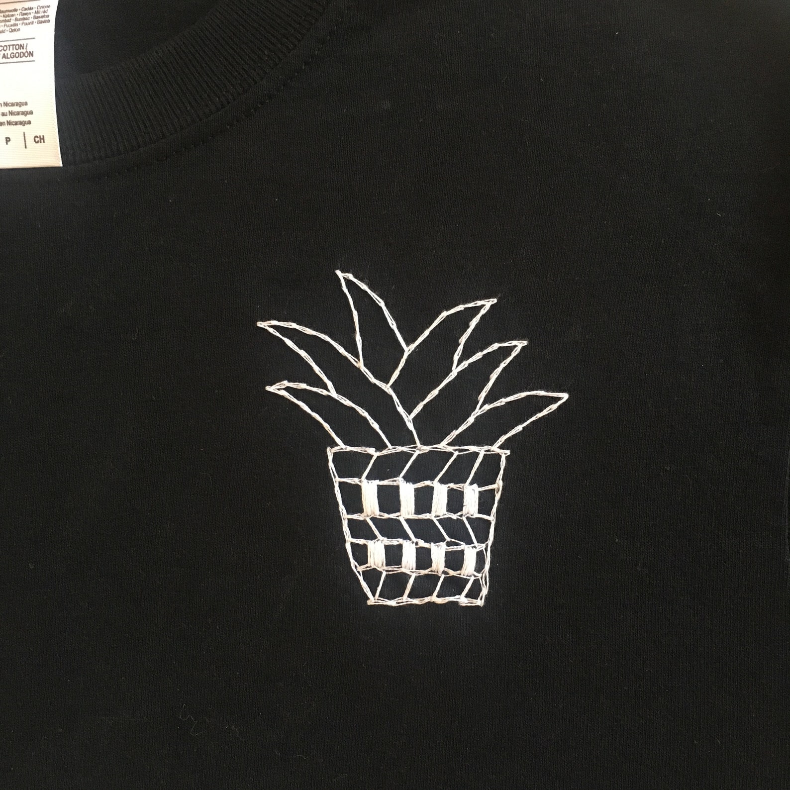 Embroidered Potted Succulent T shirt Embroidered plant T Etsy