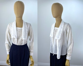 1910s 1920s Cotton Blouse - as is Poor Condition off White 1910s 1920s Cotton Blouse - as is Poor Condition off White