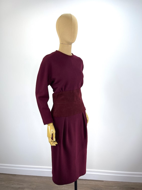 princess polly baby blue dress Womens Next Burgundy Red Maternity Knitted Keyhole Dress M (US 8-10) main image 1