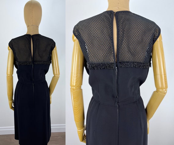 Vintage Late 1950s/ Early 1960s Little Black Dres… - image 4