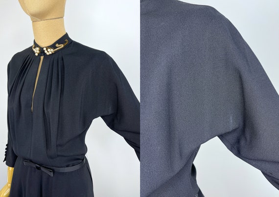 Vintage 1950s Yellow Crepe Top