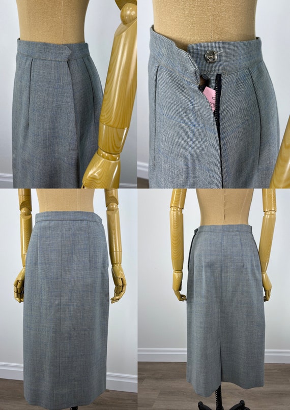 Vintage Late 1940s/Early 1950s Stone Blue Skirt S… - image 9