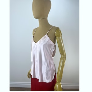 Vintage 1980s Baby Pink Camisole In Satin Polyester by Bloomers