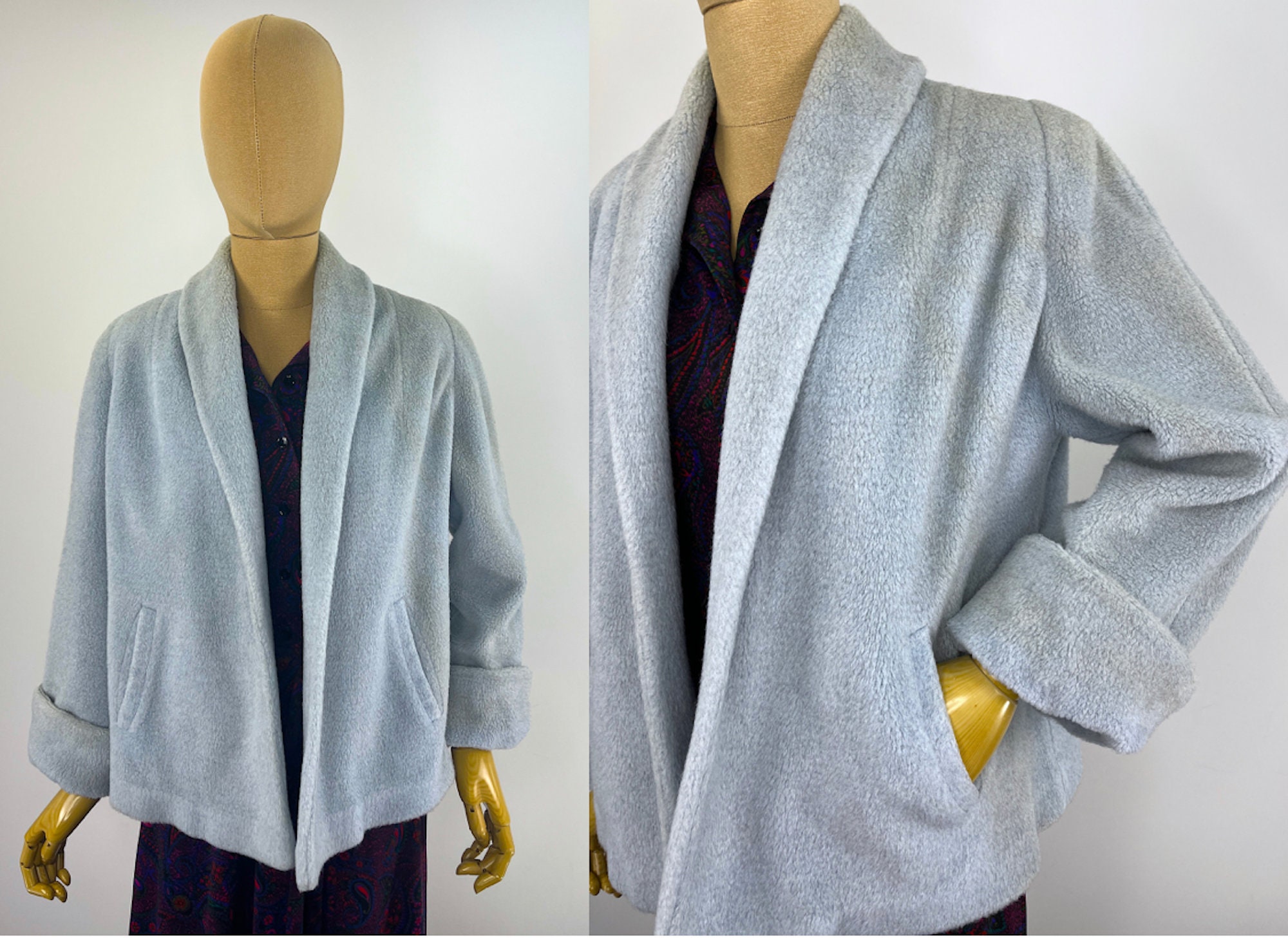 Blue Fuzzy Coat Etsy Australia