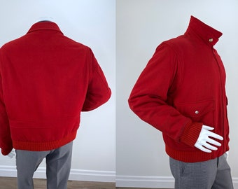 ジャケット・アウター [SullneArchives] 90s Wool Mode Blouson 80s Wool Souvenir Jacket | VOSTOK