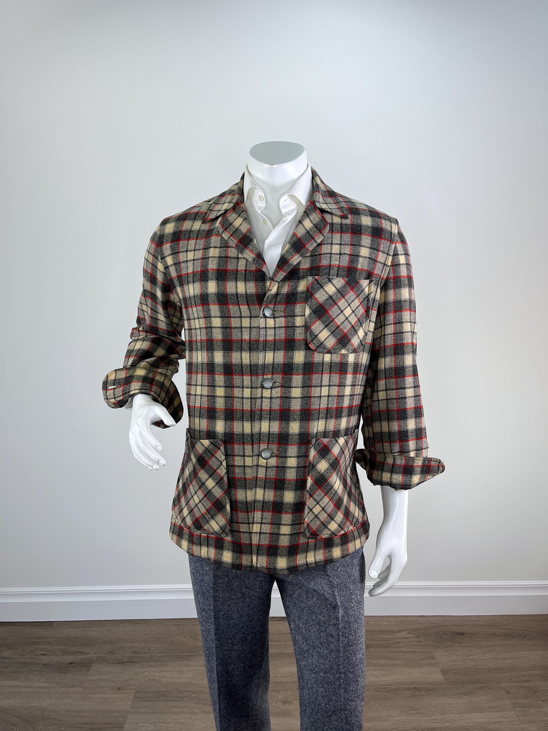 ジャケット・アウター 50s PENDLETON Ombre Check Shirt Jacket 50s PENDLETON Ombre Check Shirt Jacket Shop Men's Plaid Board